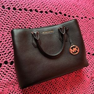 Michael Kors Camille Large Pebbled Leather Satchel